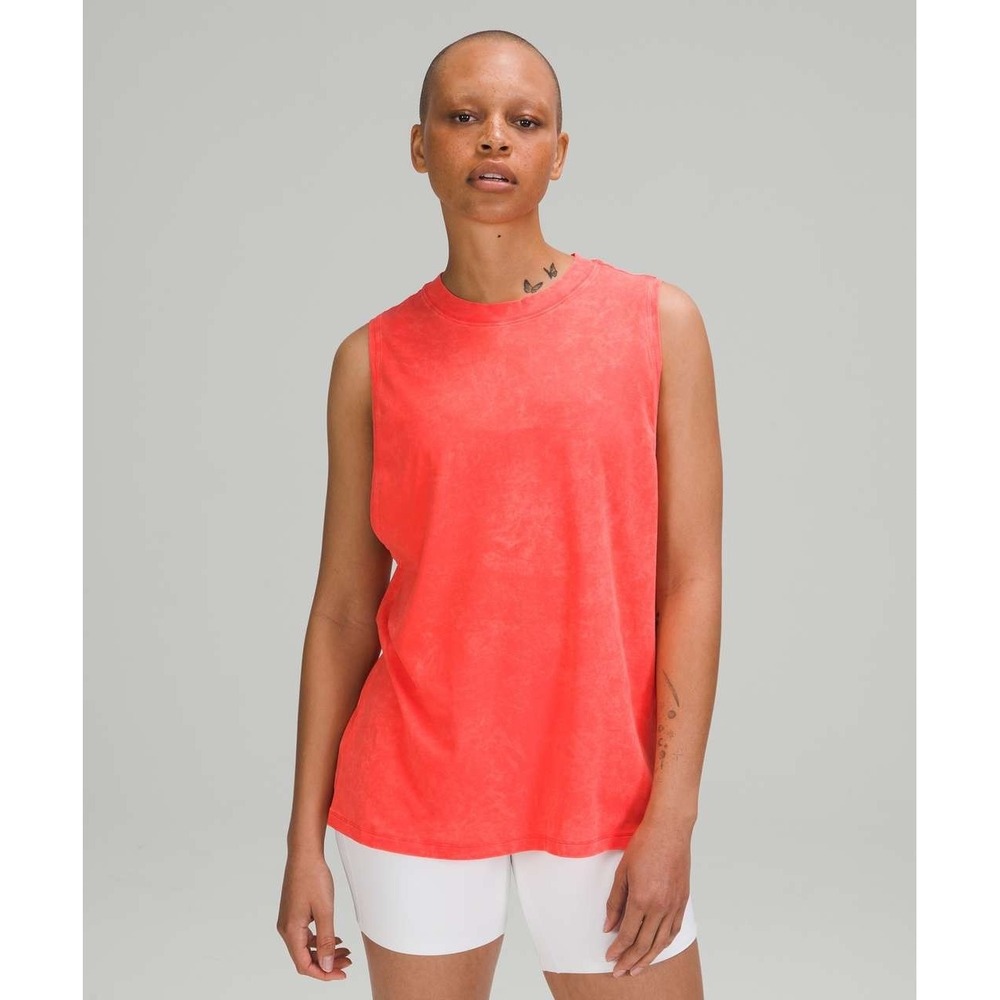 Lululemon All Yours Pima Cotton Tank Top in Cloudy Wash‎ Flare Size 2